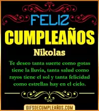 GIF Frases de Cumpleaños Nikolas